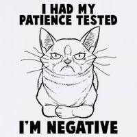 Funny Cat I Had My Patience Tested I'm Negative Garment-Dyed Sweatshirt