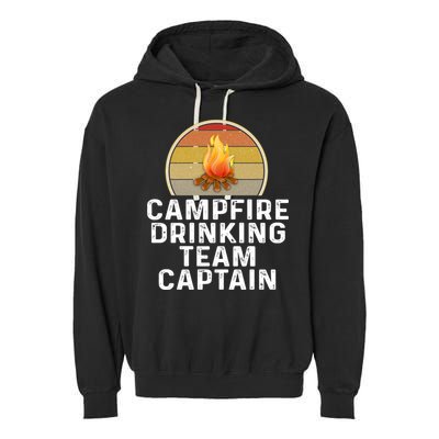 Funny Campfire Ing Team Captain Camp Camping Outdoor Gift Garment-Dyed Fleece Hoodie
