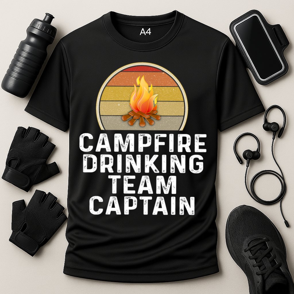 Funny Campfire Ing Team Captain Camp Camping Outdoor Gift Cooling Performance Crew T-Shirt