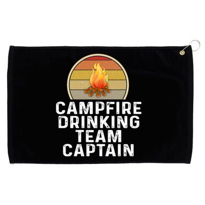 Funny Campfire Ing Team Captain Camp Camping Outdoor Gift Grommeted Golf Towel