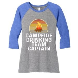 Funny Campfire Ing Team Captain Camp Camping Outdoor Gift Women's Tri-Blend 3/4-Sleeve Raglan Shirt