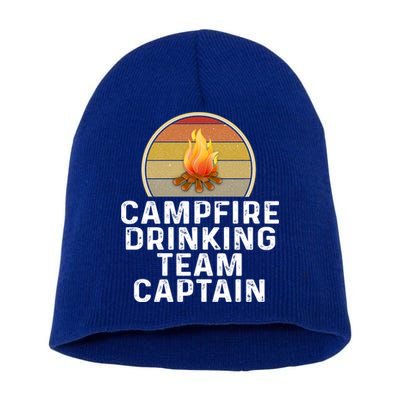 Funny Campfire Ing Team Captain Camp Camping Outdoor Gift Short Acrylic Beanie