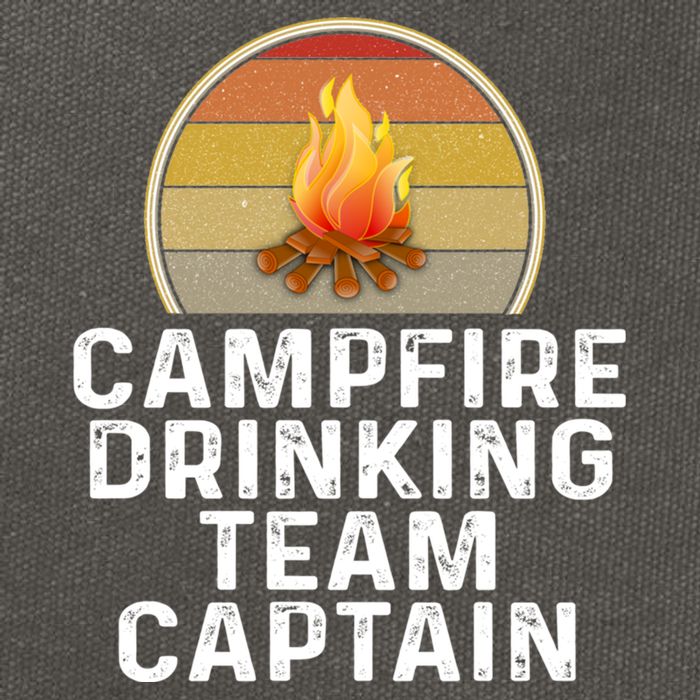 Funny Campfire Ing Team Captain Camp Camping Outdoor Gift Cotton Canvas Backpack