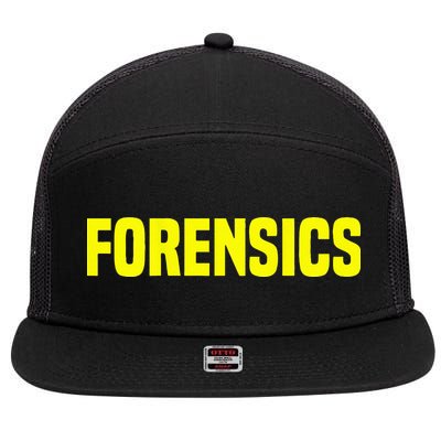Forensics Crime Investigator Detectives Policemen 7 Panel Mesh Trucker Snapback Hat