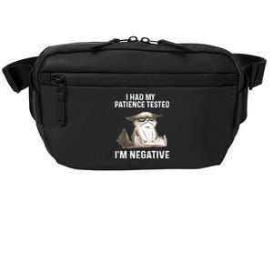 Funny Cat I Had My Patience Tested I'm NEGATIVE Crossbody Pack