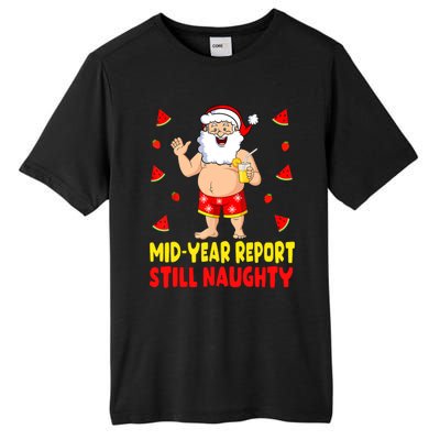 Funny Christmas In July Santa Summer Vacation Tall Fusion ChromaSoft Performance T-Shirt