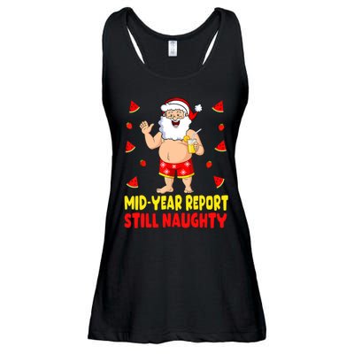 Funny Christmas In July Santa Summer Vacation Ladies Essential Flowy Tank