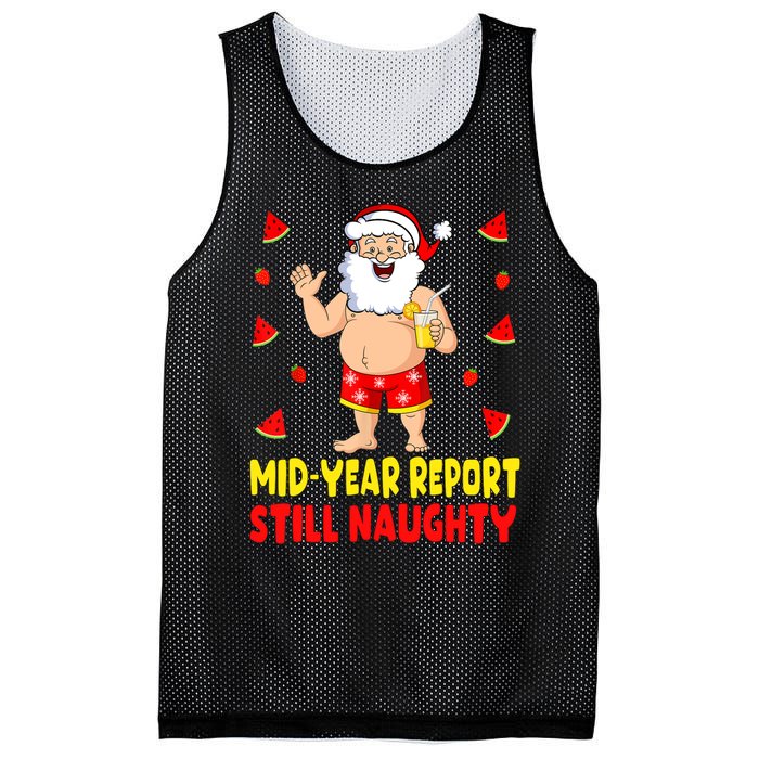 Funny Christmas In July Santa Summer Vacation Mesh Reversible Basketball Jersey Tank