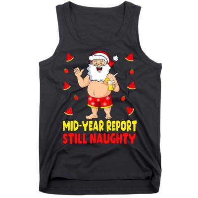 Funny Christmas In July Santa Summer Vacation Tank Top