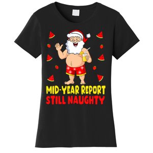 Funny Christmas In July Santa Summer Vacation Women's T-Shirt