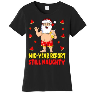 Funny Christmas In July Santa Summer Vacation Women's T-Shirt