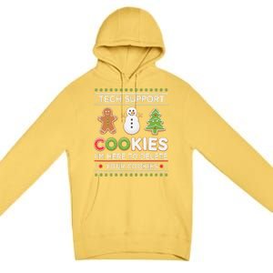 Funny Christmas I’M Here To Delete Your Cookies Techsupport Premium Pullover Hoodie