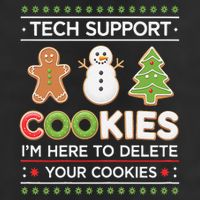 Funny Christmas I’M Here To Delete Your Cookies Techsupport Knit Cap Winter Beanie