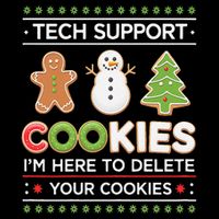Funny Christmas I’M Here To Delete Your Cookies Techsupport 16 in Basic Backpack