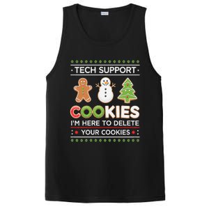 Funny Christmas I’M Here To Delete Your Cookies Techsupport PosiCharge Competitor Tank