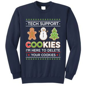 Funny Christmas I’M Here To Delete Your Cookies Techsupport Sweatshirt