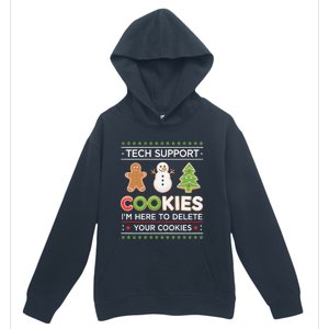 Funny Christmas I’M Here To Delete Your Cookies Techsupport Urban Pullover Hoodie