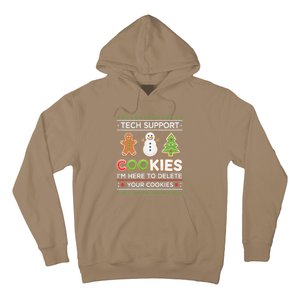 Funny Christmas I’M Here To Delete Your Cookies Techsupport Hoodie