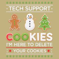 Funny Christmas I’M Here To Delete Your Cookies Techsupport Button