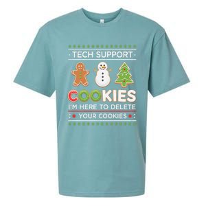 Funny Christmas I’M Here To Delete Your Cookies Techsupport Sueded Cloud Jersey T-Shirt