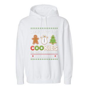 Funny Christmas I’M Here To Delete Your Cookies Techsupport Garment-Dyed Fleece Hoodie