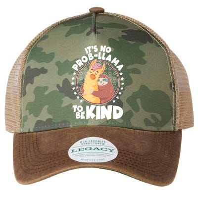 Funny Cute It's No ProbLlama To Be Kind Legacy Tie Dye Trucker Hat