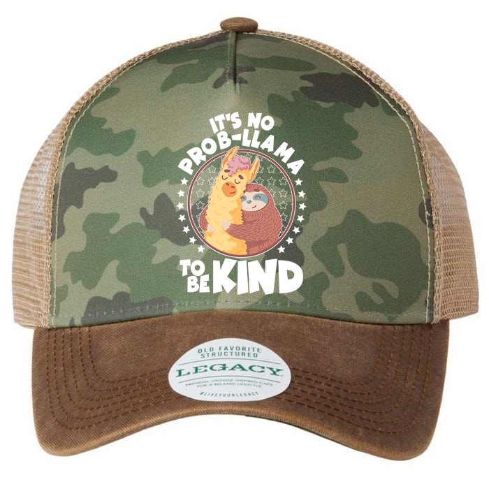Funny Cute It's No ProbLlama To Be Kind Legacy Tie Dye Trucker Hat