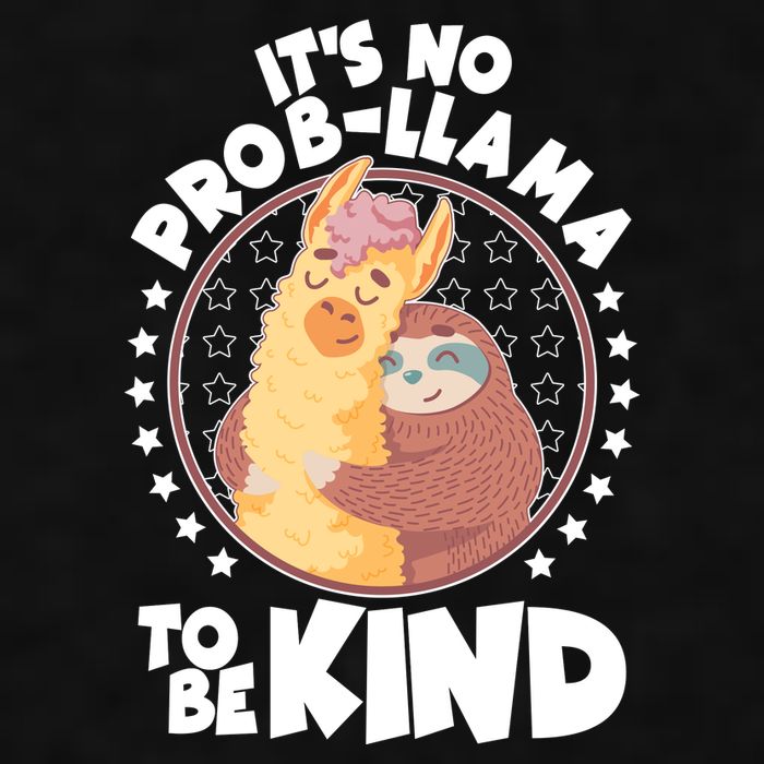 Funny Cute It's No ProbLlama To Be Kind Ladies PosiCharge Tri-Blend Wicking Tank