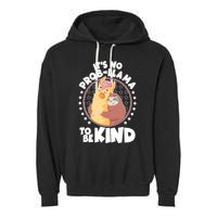 Funny Cute It's No ProbLlama To Be Kind Garment-Dyed Fleece Hoodie