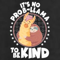 Funny Cute It's No ProbLlama To Be Kind 7 Panel Mesh Trucker Snapback Hat