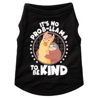 Funny Cute It's No ProbLlama To Be Kind Doggie Tank