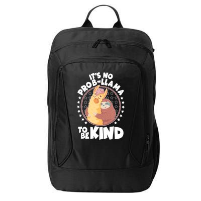 Funny Cute It's No ProbLlama To Be Kind City Backpack