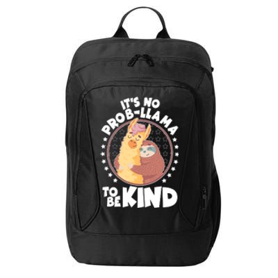 Funny Cute It's No ProbLlama To Be Kind City Backpack