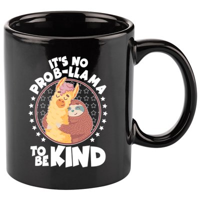 Funny Cute It's No ProbLlama To Be Kind 11oz C Handle Ceramic Mug
