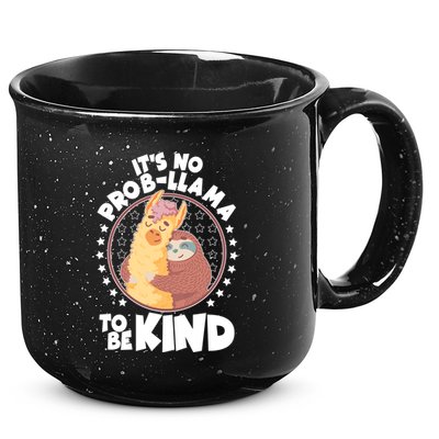 Funny Cute It's No ProbLlama To Be Kind 15oz Campfire Ceramic Mug