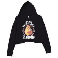 Funny Cute It's No ProbLlama To Be Kind Crop Fleece Hoodie