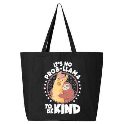 Funny Cute It's No ProbLlama To Be Kind 25L Jumbo Tote