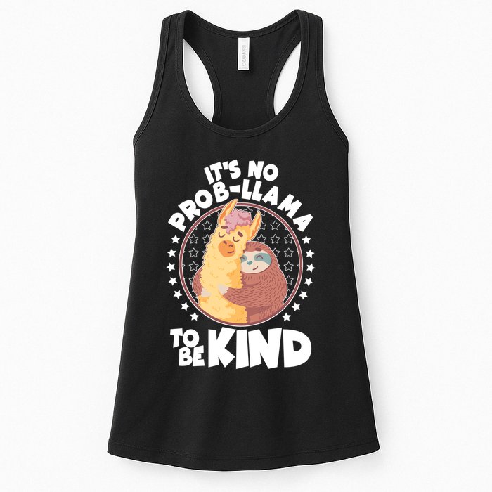 Funny Cute It's No ProbLlama To Be Kind Womens Tank Top