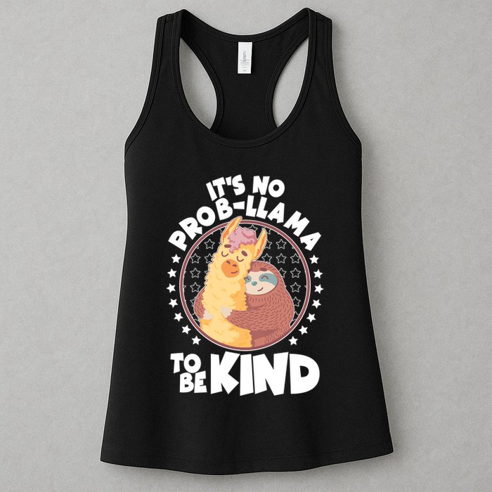 Funny Cute It's No ProbLlama To Be Kind Womens Tank Top