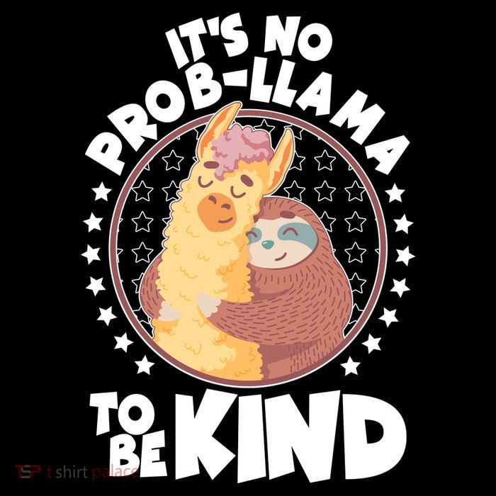 Funny Cute It's No ProbLlama To Be Kind Pom Pom 12in Knit Beanie