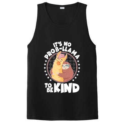 Funny Cute It's No ProbLlama To Be Kind PosiCharge Competitor Tank