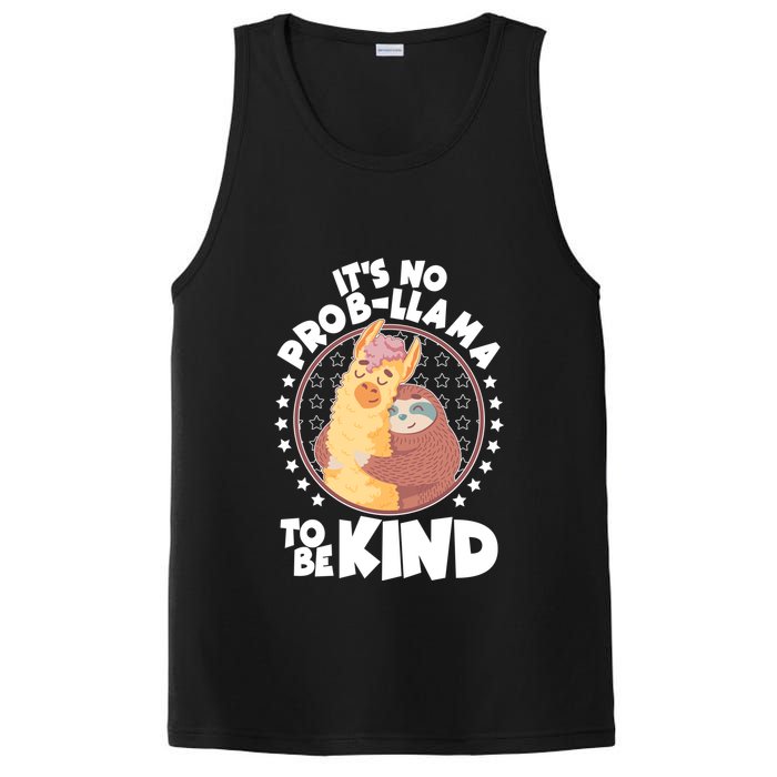 Funny Cute It's No ProbLlama To Be Kind PosiCharge Competitor Tank