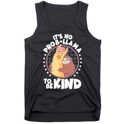 Funny Cute It's No ProbLlama To Be Kind Tank Top