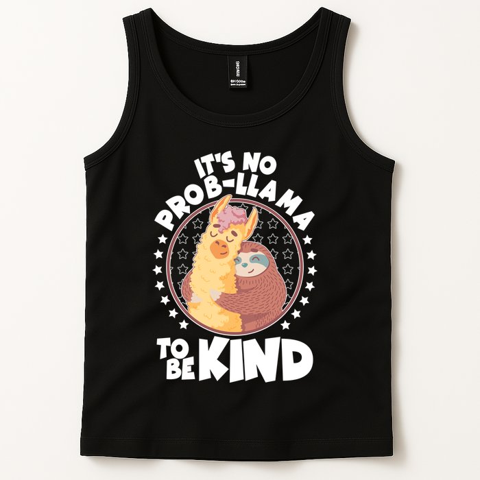 Funny Cute It's No ProbLlama To Be Kind Tank Top