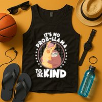 Funny Cute It's No ProbLlama To Be Kind Tank Top