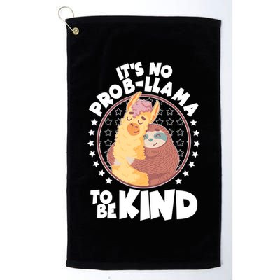 Funny Cute It's No ProbLlama To Be Kind Golf Towel