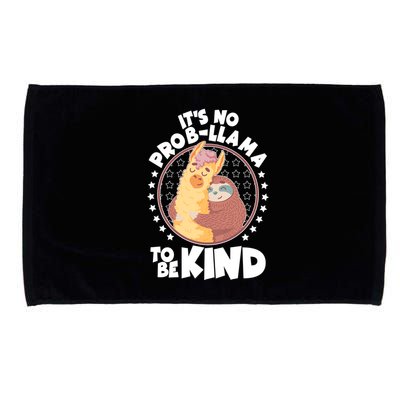 Funny Cute It's No ProbLlama To Be Kind Microfiber Hand Towel