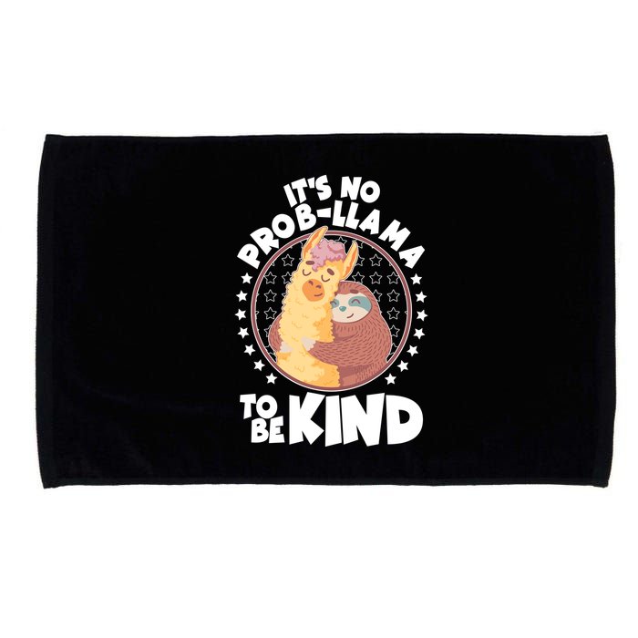 Funny Cute It's No ProbLlama To Be Kind Microfiber Hand Towel