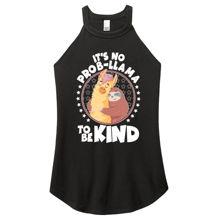 Funny Cute It's No ProbLlama To Be Kind Women's Perfect Tri Rocker Tank