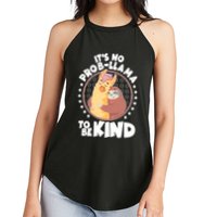 Funny Cute It's No ProbLlama To Be Kind Women's Perfect Tri Rocker Tank
